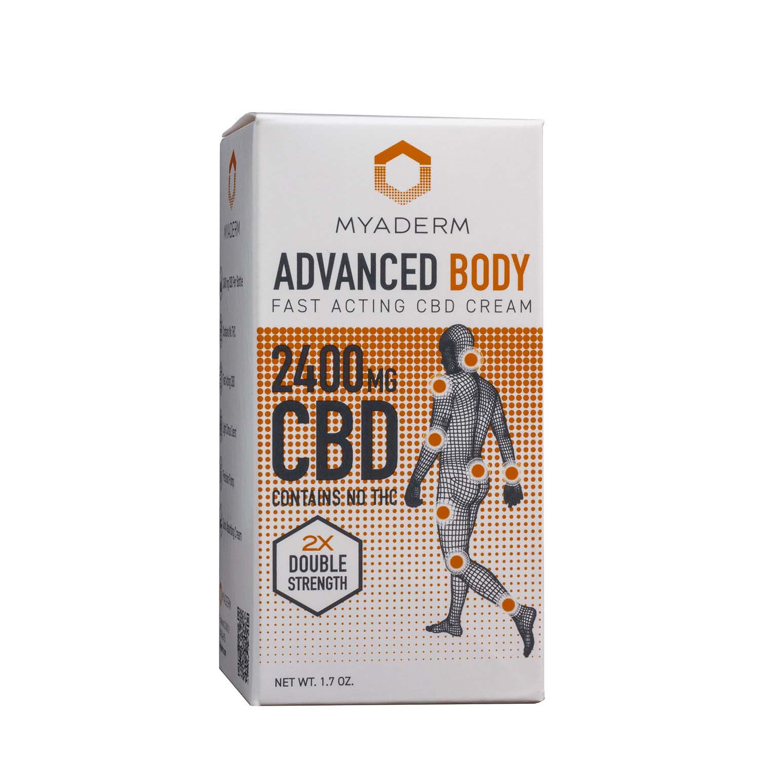 Advanced Body Fast Acting CBD Cream 2400 mg 1.7 oz. (1 Bottle) GNC